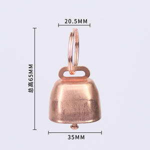 Campanas Vaqueras Metálicas Retro al por Mayor con Sonido Nítido, Logotipo Personalizable Imprimible, Campanas <span class=keywords><strong>de</strong></span> Bronce para Decoraciones Navideñas y Accesorios para Mascotas - Product Image 3