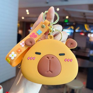 Wholesale Cute Capybara <b>Doll</b> Keychain Cartoon Style Animal Pattern Rubber Car Pendant Safe Bag <b>Accessories</b> for Camping Lighting - Product Image 6
