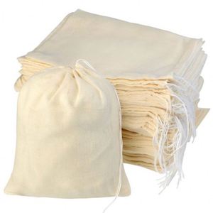 Bolsas de Lino Reciclado con Cordón, Bolsa de Almacenamiento de Tela Ecológica, Bolsa de Muselina, Bolsa de Yute con Cordón y Logotipo Personalizado - Product Image 6