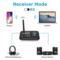 Émetteur-récepteur Bluetooth 3 en 1 Adaptateur audio 5.0 pour 2 écouteurs avec écran LCD pour TV Home Stereo Speaker
