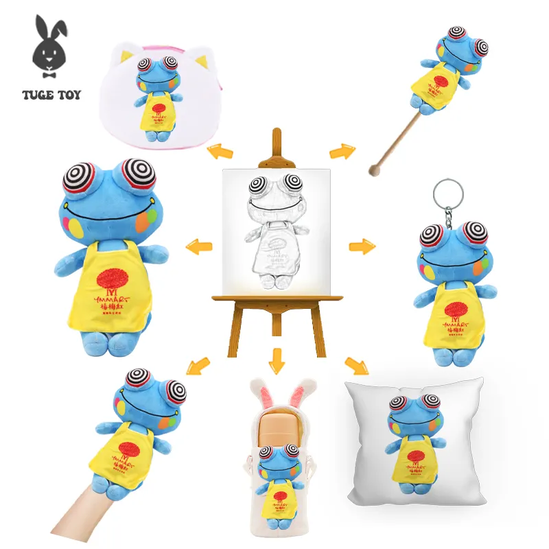 Alta Qualidade Crayon Plush Chaveiros Dog Cartoon Mochila Chaveiros Boutique Brinquedos de pelúcia Branco Unisex Animais 100pcs