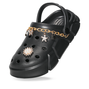 魅力的なピンクEVAガーデン下駄女の子用カスタム通気性軽量スリップオン靴パールチェーン蝶蝶夏フラット - Product Image 4