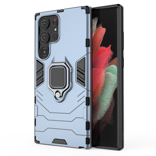 Rugged Shockproof Phone Case for Samsung Galaxy S23 PLUS ULTRA A04 A14 M13 F13 Magnetic Ring Holder Kickstand Armor Case Cover