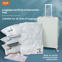 Sac de compression sous vide domestique à enroulement manuel en matériau PA+PE, spécial pour le rangement des vêtements de voyage dans les valises