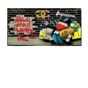 Póster Impreso en Lienzo <span class=keywords><strong>de</strong></span> <span class=keywords><strong>Alec</strong></span> Monopoly HD Art, Pintura en Lienzo con la Frase 'Money Never Sleep', Cuadro Decorativo para Oficina, Sala <span class=keywords><strong>de</strong></span> Estar y Decoración del Hogar - Product Image 1