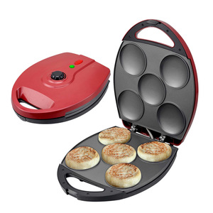 Mini Máquina Eléctrica de <span class=keywords><strong>arepa</strong></span> y tortilla para tortillas, máquina de desayuno con temperatura ajustable para 5 empanadas de carne redondas a la vez - Product Image 6