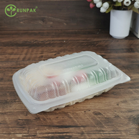 9*6 pouces 1 compartiment emballage alimentaire écologique jetable emporter récipient alimentaire transparent boîte à lunch pour restaurant