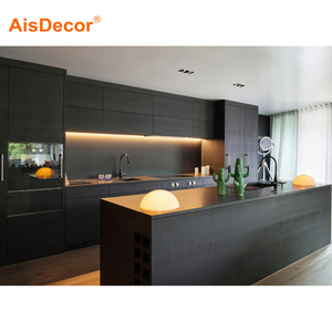 Idee per Cucine in <span class=keywords><strong>Legno</strong></span> Serie Nera, Mobili da Cucina Neri in <span class=keywords><strong>Legno</strong></span> Massello - Product Image 6