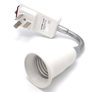 Châu Âu Mỹ Úc EU Anh Mỹ AU cắm <span class=keywords><strong>E27</strong></span> ánh sáng cơ sở chuyển đổi dẫn bóng đèn ổ cắm 20cm ROTARY Đèn chủ chuyển đổi vít - Product Image 6