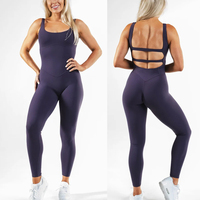 Combinaison de sport dos nu à séchage rapide pour femme, style tissus chauds, idéale pour le fitness et le yoga, pour femme grande taille