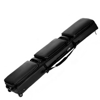 Sac de transport à roulettes pour ski et snowboard, avec roues pour voyage aérien, en tissu 900D, extensible de 155 à 185 cm, protection rembourrée polyvalente pour skis doubles, bottes et casque