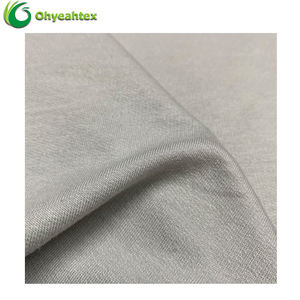 בד טרי צרפתי סרוג ידידותי לסביבה UPF50, 30% כותנה אורגנית 70% במבוק, לקפוצ'ונים - Product Image 6