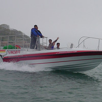 Bateau de parasailing en fibre de verre Grandsea 7,6 m pour une personne avec moteurs hors-bord à vendre