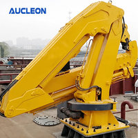 Grue flottante à prix abordable, très demandée, avec cabine de commande, capacité de levage de 15 tonnes, flèche articulée hydraulique 3T 10M, pour port maritime