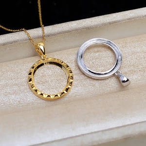 Ensemble de boucles d'oreilles pendantes en argent S925, 15 mm, fond plat vide, bijoux JG5303 - Product Image 3