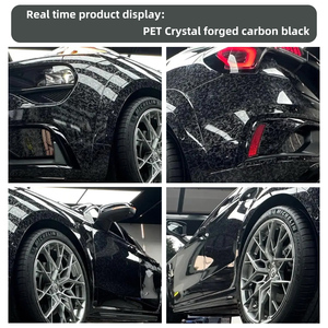 Emballage de voiture en vinyle noir carbone forgé PPF PET auto-cicatrisant anti-rayures anti-UV autocollant de carrosserie fenêtre cristal clair <span class=keywords><strong>peinture</strong></span> de voiture - Product Image 4