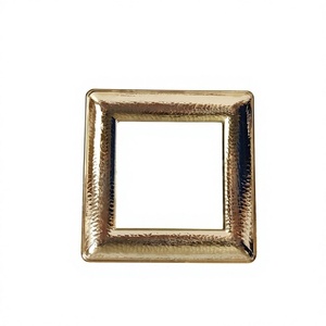 Cadre de miroir carré en laiton, décoration en métal faite à la main, orientation horizontale pour table - Product Image 1