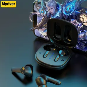 Myriver השפעה רעש מבטל אוזניות משחקי בקר אוזניות אוזניות תמיכת Stand אוזניות אלחוטי טעינה