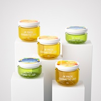 Pot en plastique givré écologique 50g 80g 250g 300g Pot à large ouverture pour animaux de compagnie Crème pour le visage Bouteille de lotion au beurre personnalisée Pots cosmétiques