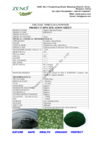 Poudre de spiruline de qualité alimentaire 60-65% de protéines, spiruline platensis en poudre, superaliment naturel à base d'algues pour capsules et boissons
