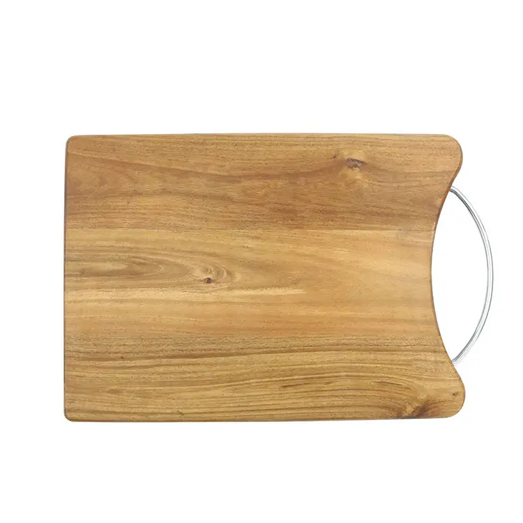 天然アカシア木製厚手まな板木製カラー大型まな板ハンドル付き