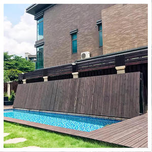 <span class=keywords><strong>Couronne</strong></span> d'eau Type moderne Plancher pliant Pont automatique Couverture de piscine structure en acier Installation facile Couverture de piscine automatique - Product Image 3