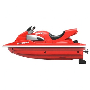 2CH 2.4G TKKJ H137 <strong>RC</strong> <strong>Motorboat</strong> Red Full Function With Front LED Light Long Battery Life Radio Control Jet Boat Toy - Product Image 4