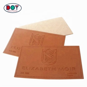 Design Custom Debossed Brand Logo PU Leather Clothing <strong>Labels</strong> for <strong>Jeans</strong> - Product Image 4