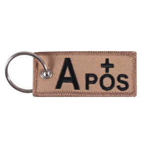 Mini llaveros bordados de alta calidad A + B + AB + O + llavero bordado táctico tipo sangre - Product Image 3