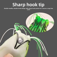 Leurre souple artificiel Bionic Thunder Frog 16g, extra large, haute simulation, en acier inoxydable