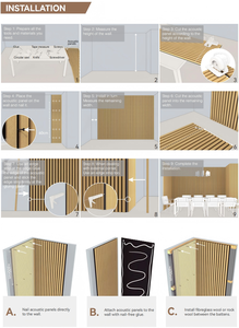 Thiết kế hiện đại hiện đại thiết kế mô hình 3d nrc 90% có thể gửi mdf cách âm acoustic bảng tường gỗ xanh cho căn hộ sử dụng - Product Image 6