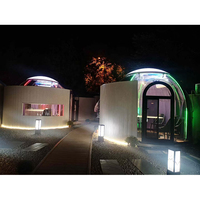 Le dôme préfabriqué loge la tente de luxe transparente verte de dôme de polycarbonate de maison de bulle