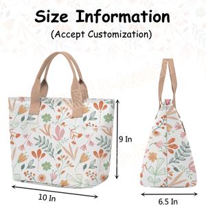 Индивидуальные холщовые Наплечные сумки с полной печатью, изолированная сумка для пикника, сумка-холодильник - Product Image 2