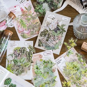 Série <span class=keywords><strong>Atelier</strong></span> Plantes Vertes : Carnet d'Accompagnement aux Plantes en Aquarelle, Pack d'Autocollants Décoratifs DIY, Décoration Série <span class=keywords><strong>Atelier</strong></span> Plantes Vertes - Product Image 2