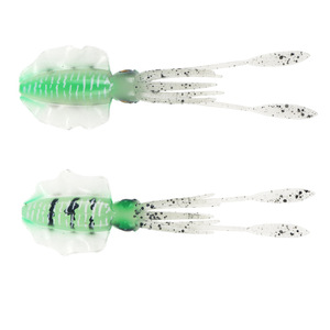 Señuelo de pesca de calamar de silicona biónico suave de 15.5cm y 15g para pesca en barco en agua salada - Product Image 5