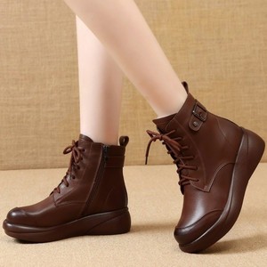 Botas Cortas de Invierno para Mujer, Estilo Casual, Suela Gruesa, Cálidas, Vintage, para Figuras Pequeñas - Product Image 3