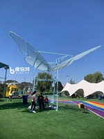 2023 LED brûlant papillon volant ailes lumineuses extérieur grande lumière d'amusement +