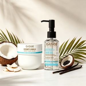 Gatase Coconut Vanilla Series Hair Care Set Coconut Oil Anti-Dandruff Moisturizing Thickening 2-in-1 Hair <strong>Masque</strong> Oil Deeply - Product Image 1