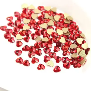Luxury Shinning 3x3mm Heart Flat Tooth Gem Diamond Jewelry DIY Crystal Tooth Gems