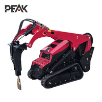 Mini-chargeuse compacte sur chenilles en caoutchouc durable avec hydraulique auxiliaire pour les entreprises de location