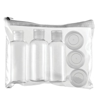 Accessoires de voyage rechargeables portables personnalisés taille lotion shampooing cosmétique kit de bouteille de voyage ensemble distributeur d'emballage en plastique