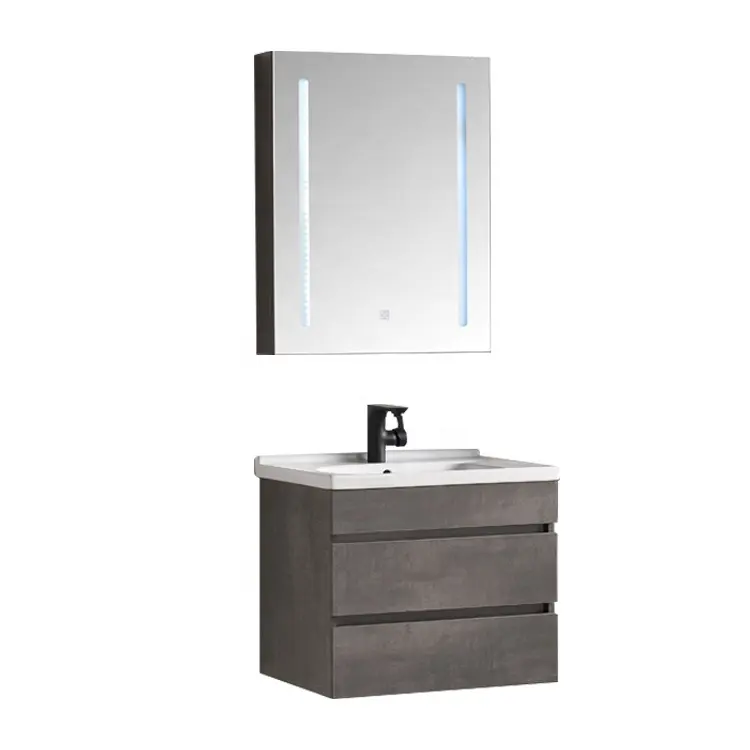 Lavabo de estilo italiano con mueble de madera maciza, encimera, lavabo de baño, mármol