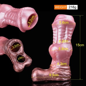 Fantasy Horse Knot Sex Toy Silicone Sheath Cock Enlargement and Extender Hollow <b>Dildo</b> Male Masturbator Penis Sleeve for Men - Product Image 2