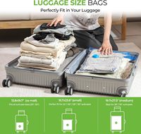 Sacs de rangement sous vide pour vêtements, literie et voyages - Lot de 5 avec pompe
