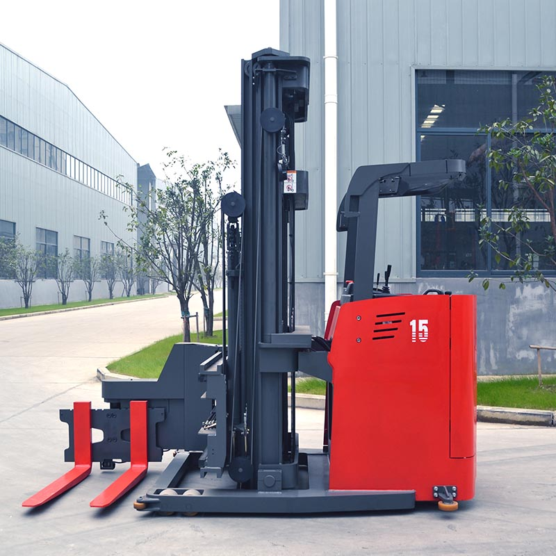 1T 1.5T Stand On 3 Direction Forklift Pallet Stacker Electric For Warehouse