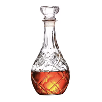 Auf Lager Luxuriöse Edle 50ml 250ml 500ml 750ml 1000ml Kreative Leere Klarglas-Flaschen für Kohlensäurehaltige Getränke mit Korkverschluss