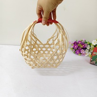 Panier-cadeau de mariage du fabricant, panier en bambou de petite taille à double poignée, style chinois, pour usage domestique, emballage souvenir