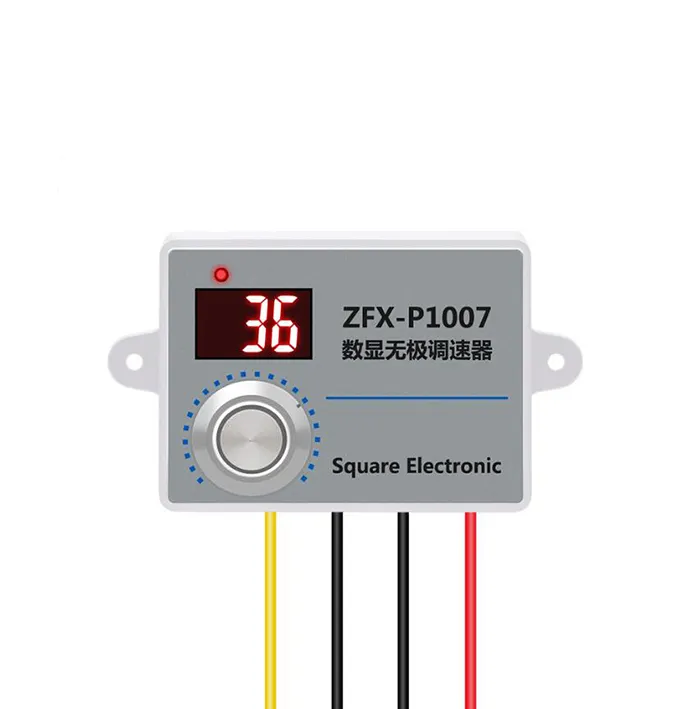 ZFX-P1007ポータブルデジタルレギュレーター温度コントローラーガバナー調整メーターLEDディスプレイセンサー付きAC220V電源