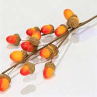 Vente en gros de branche d'acorn artificielle personnalisée de 60 cm, fausse branche de baies d'automne pour arrangement floral en vase, décoration d'automne pour la maison et les mariages
