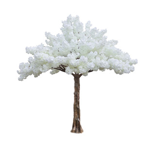 Albero di fiori artificiali con fiori di velluto di neve - Product Image 1